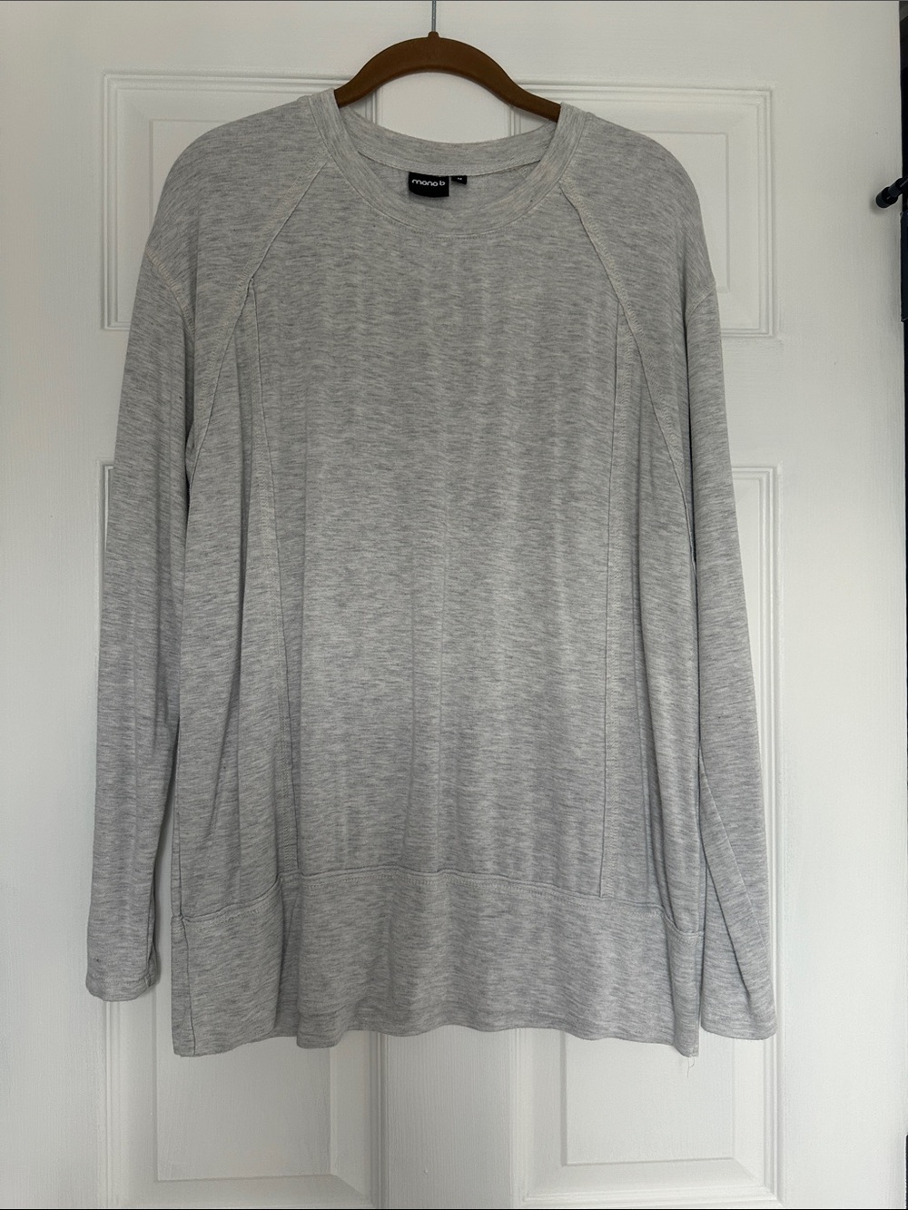 Mono B Light Gray Long Sleeve Sweatshirt